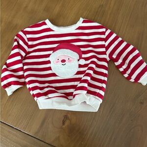 Old Navy Red and White Striped Kids Sweater